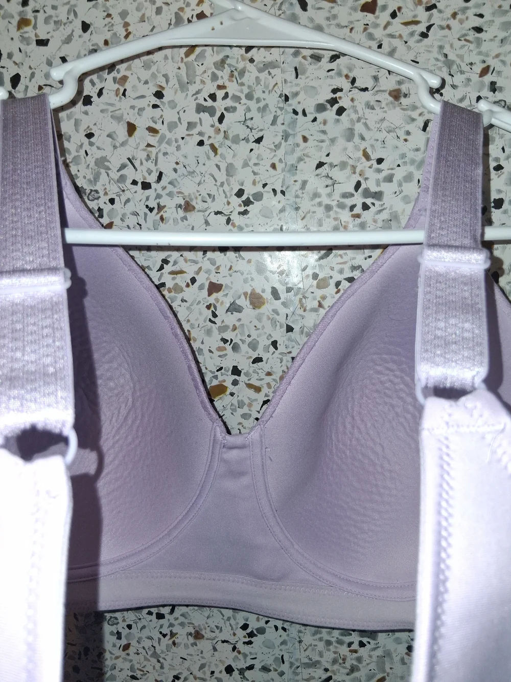 Vanity Fair Tshirt Bra Size 44C Lavender Padded Wireless Back Smoothing